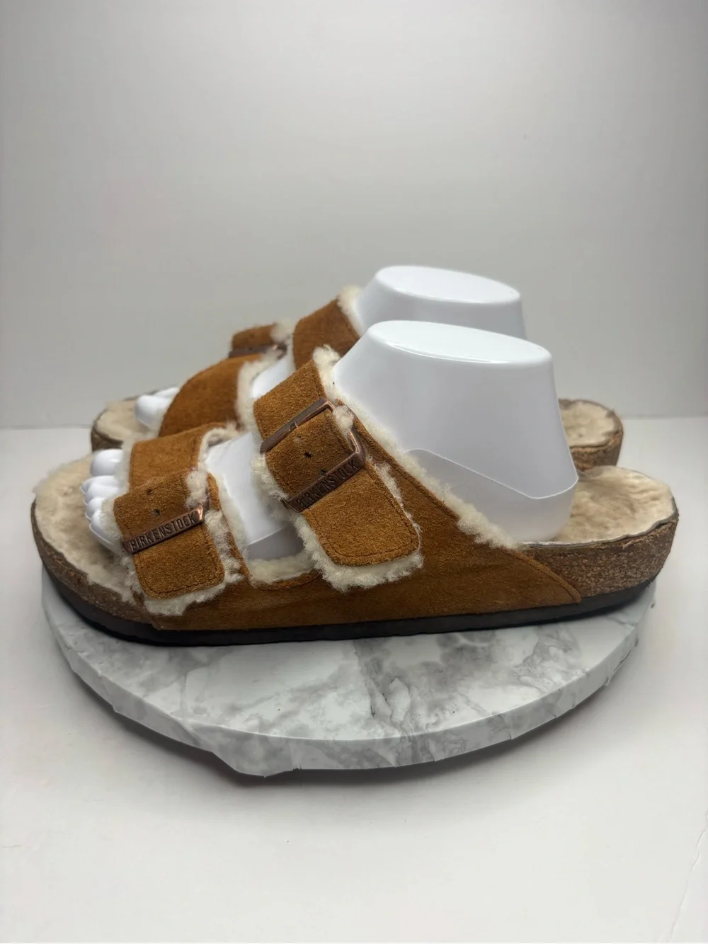 Size 42-Birkenstock Arizona Shearling sandals mink brown suede